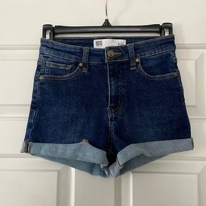 RSQ high rise cuff jean shorts